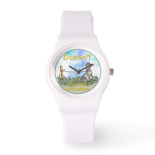 Funny Niedlich Goat Armbanduhr (Vorderseite)