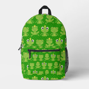 Funny Niedlich Green Frog Bedruckter Rucksack