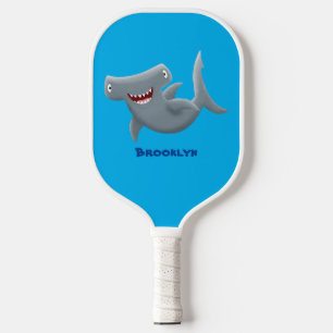 Funny niedlich Hammerhead Hai Cartoon Pickleball Schläger