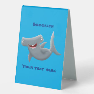 Funny niedlich Hammerhead Hai Cartoon Tischaufsteller