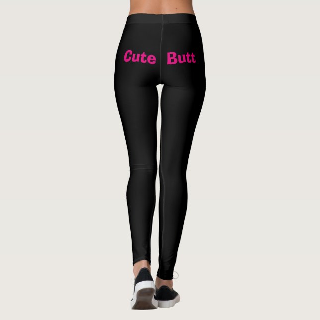 Funny Niedlich Hintern Pink 4Rachel Leggings (Rückseite)