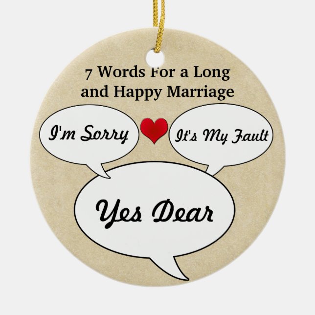 Funny & Niedlich Hochzeitsempfehlung Weihnachtssch Keramikornament (Vorne)