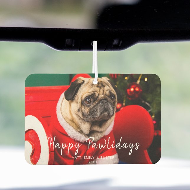 Funny Niedlich Hund Weihnachten Foto Happy Pawlida Autolufterfrischer (Von Creator hochgeladen)