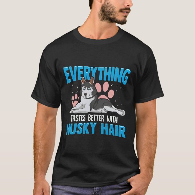 Funny Niedlich Husky Puppy Husky Hogs T-Shirt (Vorderseite)