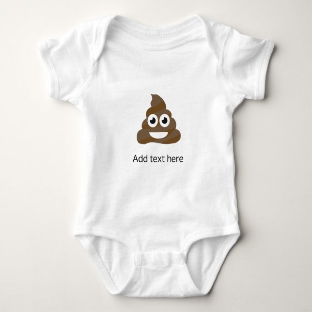 Funny Niedlich Kack Emoji Baby Strampler (Vorderseite)