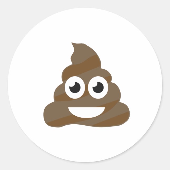 Funny Niedlich Kack Emoji Runder Aufkleber (Vorderseite)