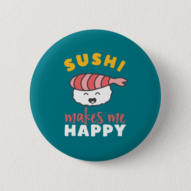 Funny Niedlich Kawaii Sushi Japi Food Lover Button (Vorderseite)
