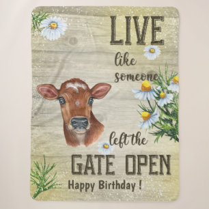 Funny Niedlich Kuh Country Style Positives Zitat Sherpadecke