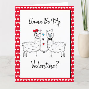 Funny Niedlich Llama Pun Valentine's Day Karte