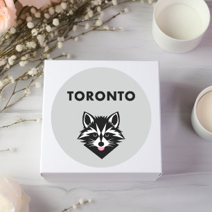 Funny Niedlich Mocking Toronto Raccoon Light Color Runder Aufkleber