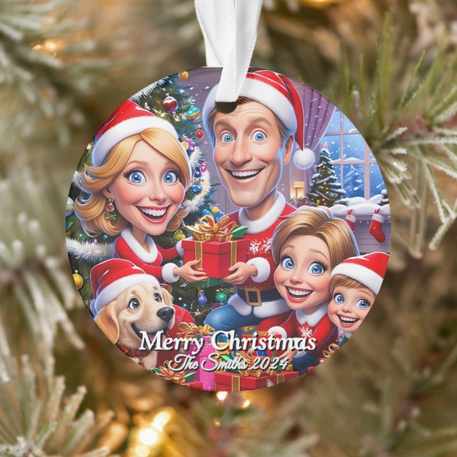 Funny, Niedlich, Modernes Foto Weihnachten Ornament (Baum)