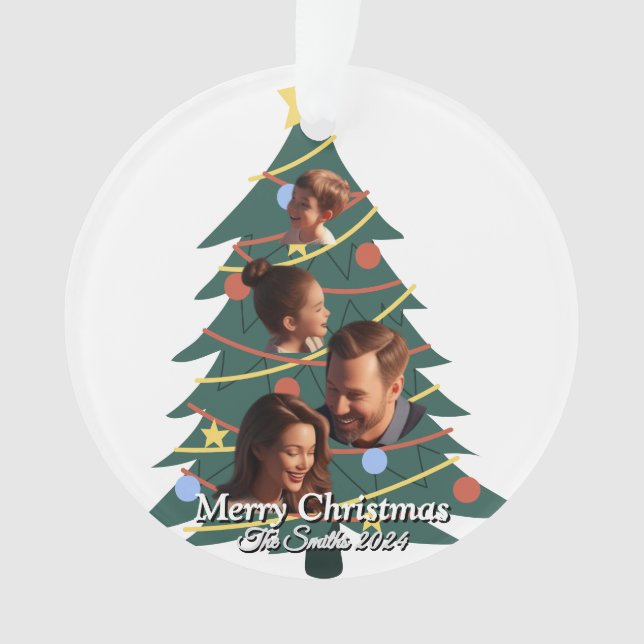 Funny, Niedlich, Modernes Foto Weihnachten Ornament (Vorderseite)