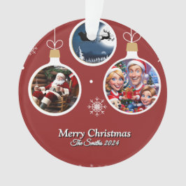 Funny, Niedlich, Modernes Foto Weihnachten Ornament