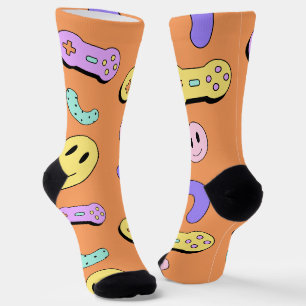 Funny niedlich orange pattern Gaming Socken