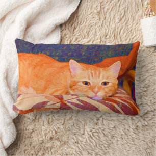 Funny Niedlich Orange Tabby Cat Lendenkissen