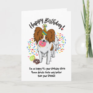 Funny Niedlich Papillion Haustier Hund Geburtstags Einladung