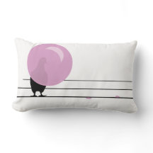 Funny Niedlich Pink Bubble Gum Birds on a Wire Whi