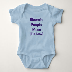 Funny Niedlich Poopin Mess Kackte Spaß Baby Boy Ro Strampler