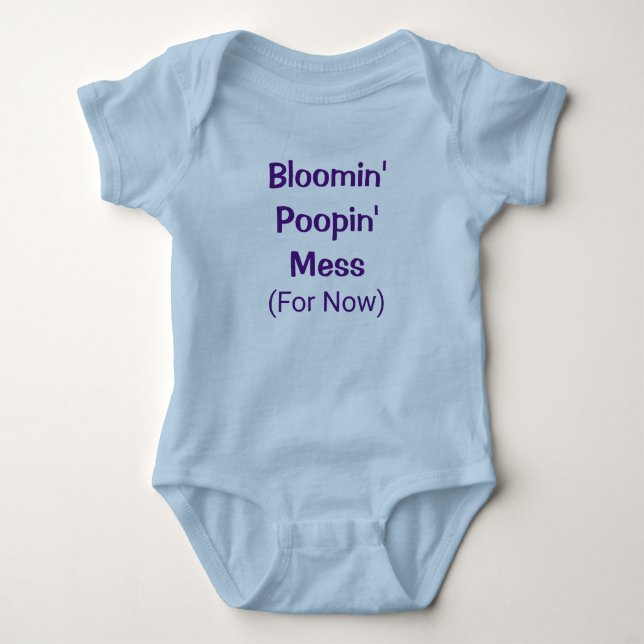 Funny Niedlich Poopin Mess Kackte Spaß Baby Boy Ro Strampler (Vorderseite)