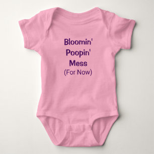 Funny Niedlich Poopin Mess Kackte Spaß Baby Girl R Baby Strampler