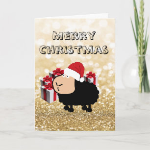 Funny niedlich Santa Cartoon Schafe Weihnachten