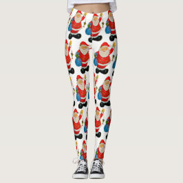 Funny Niedlich Santa Claus Pater Weihnachten Leggings