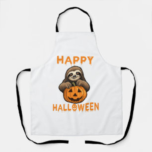 Funny Niedlich Sloth Holding Pumpkin Schürze