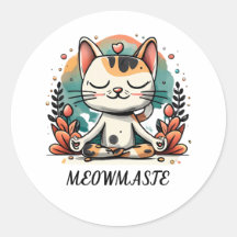 Funny Niedlich Spiritual Cat Meditating "MEOWMASTE