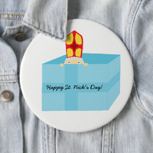 Funny Niedlich St Nicholas Dutch Sinterklaas Kinde Button
