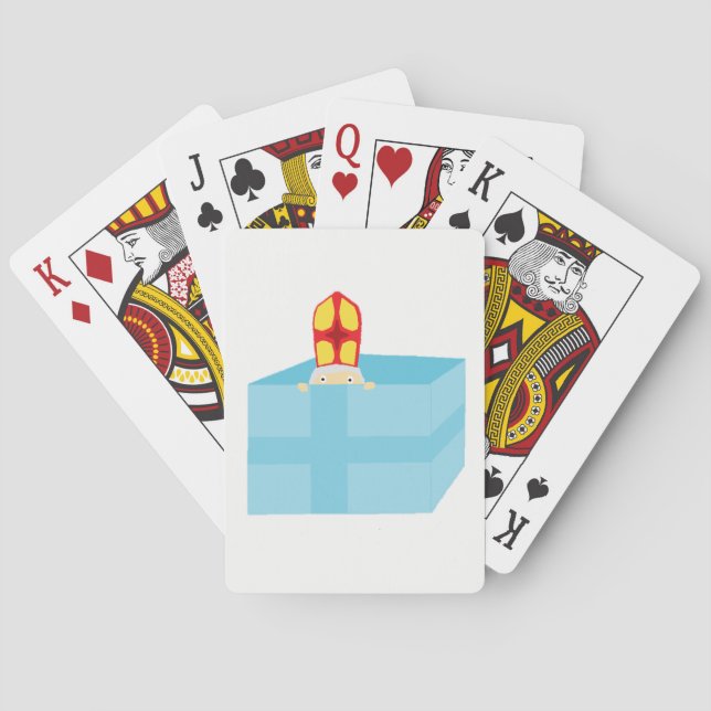 Funny Niedlich St Nicholas Dutch Sinterklaas Kinde Spielkarten (Rückseite)