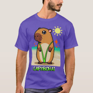 Funny Niedlich Summer Beach Kawaii Capybara Toon T-Shirt