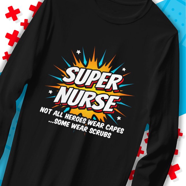 Funny Niedlich Superhero Super Nurse Wertschätzung T-Shirt (Von Creator hochgeladen)