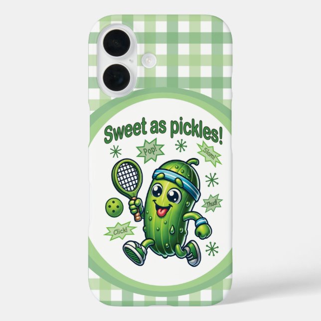 Funny Niedlich Sweet as Pickles Pickleball iPhone 16 Hülle (Rückseite)