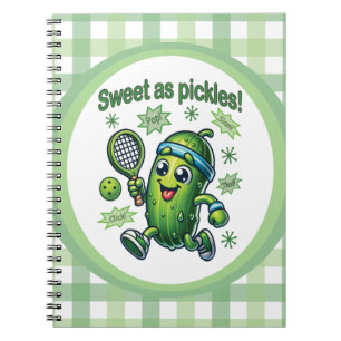 Funny Niedlich Sweet as Pickles Pickleball Notizblock