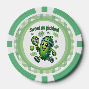 Funny Niedlich Sweet as Pickles Pickleball Pokerchips