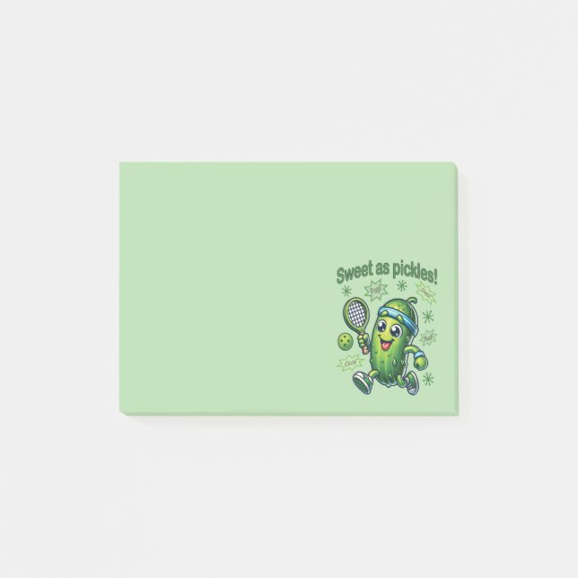 Funny Niedlich Sweet as Pickles Pickleball Post-it Klebezettel (Vorderseite)