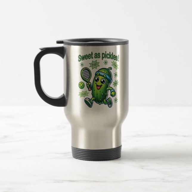 Funny Niedlich Sweet as Pickles Pickleball Reisebecher (Links)