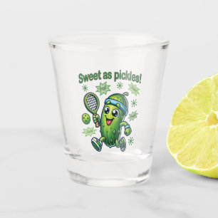 Funny Niedlich Sweet as Pickles Pickleball Schnapsglas