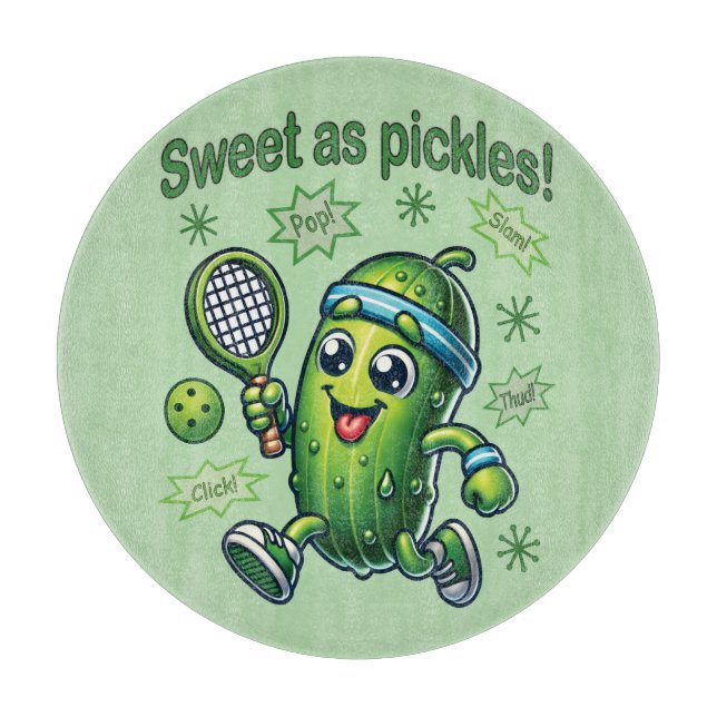 Funny Niedlich Sweet as Pickles Pickleball Schneidebrett (Vorderseite)