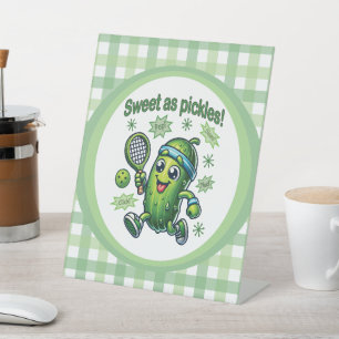 Funny Niedlich Sweet as Pickles Pickleball Sockelschild