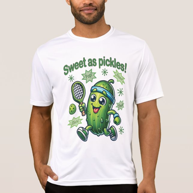 Funny Niedlich Sweet as Pickles Pickleball T-Shirt (Vorderseite)