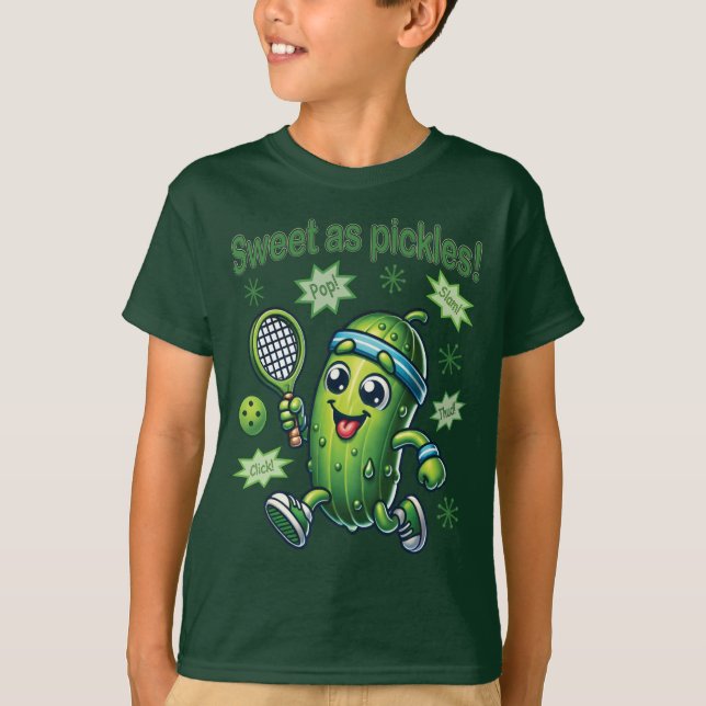 Funny Niedlich Sweet as Pickles Pickleball T-Shirt (Vorderseite)