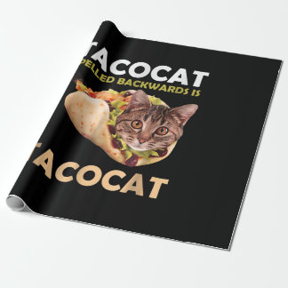 Funny Niedlich Tacocat Taco Katze zurückgeschriebe Geschenkpapier