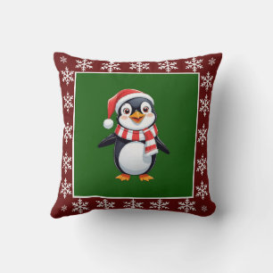 Funny Niedlich Trendy Stilvolle Penguin Frohe Weih Kissen