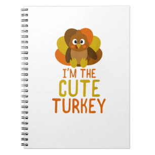 Funny Niedlich Turkey Family Matching Erntedank Notizblock