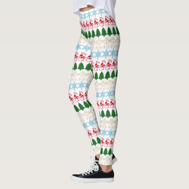 Funny Niedlich Uggli Weihnachten Sweater Muster Pa Leggings (Links)
