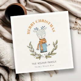 Funny Niedlich Ugly Sweater Leafy Rentier Weihnach Serviette