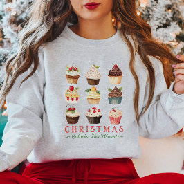 Funny Niedlich Vintag Sweet Cupcakes Weihnachten Sweatshirt