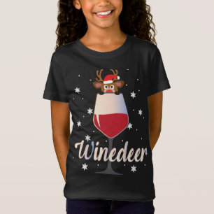 Funny Niedlich Winedeer Rentier Wein Drinker Chris T-Shirt