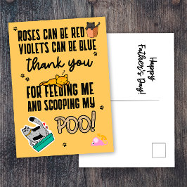 Funny Niedlich Yellow Happy Vatertag von der Katze Postkarte